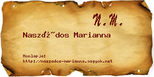 Naszádos Marianna névjegykártya