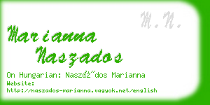 marianna naszados business card